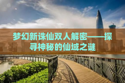 梦幻新诛仙双人解密——探寻神秘的仙域之谜