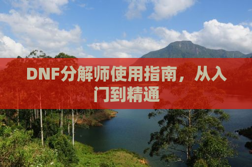 DNF分解师使用指南，从入门到精通