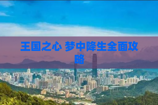 王国之心 梦中降生全面攻略