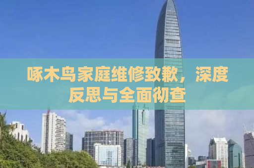 啄木鸟家庭维修致歉，深度反思与全面彻查
