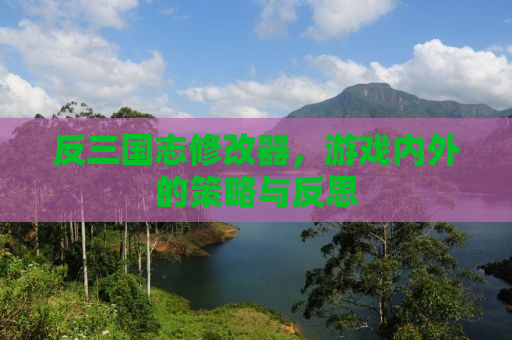 反三国志修改器，游戏内外的策略与反思
