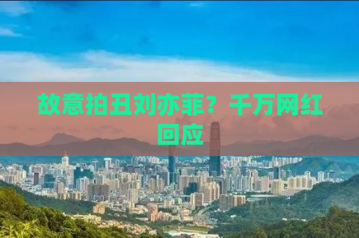 故意拍丑刘亦菲？千万网红回应