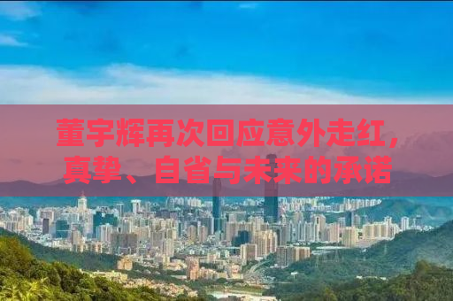 董宇辉再次回应意外走红，真挚、自省与未来的承诺