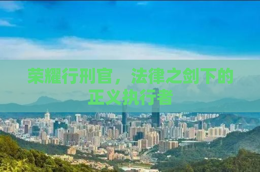 荣耀行刑官，法律之剑下的正义执行者