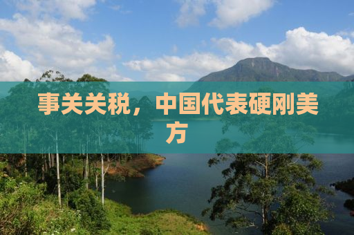 事关关税，中国代表硬刚美方
