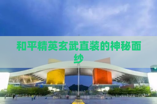 和平精英玄武直装的神秘面纱