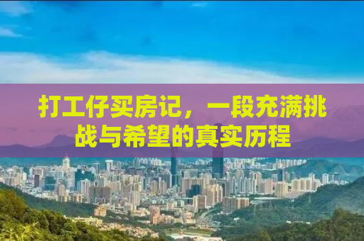 打工仔买房记，一段充满挑战与希望的真实历程