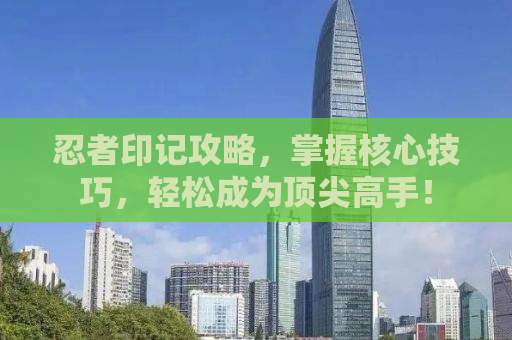 忍者印记攻略，掌握核心技巧，轻松成为顶尖高手！